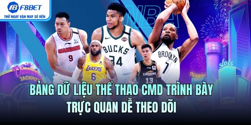 Bảng dữ liệu thể thao CMD trình bày trực quan dễ theo dõi