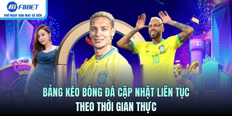 Bảng kèo bóng đá cập nhật liên tục theo thời gian thực